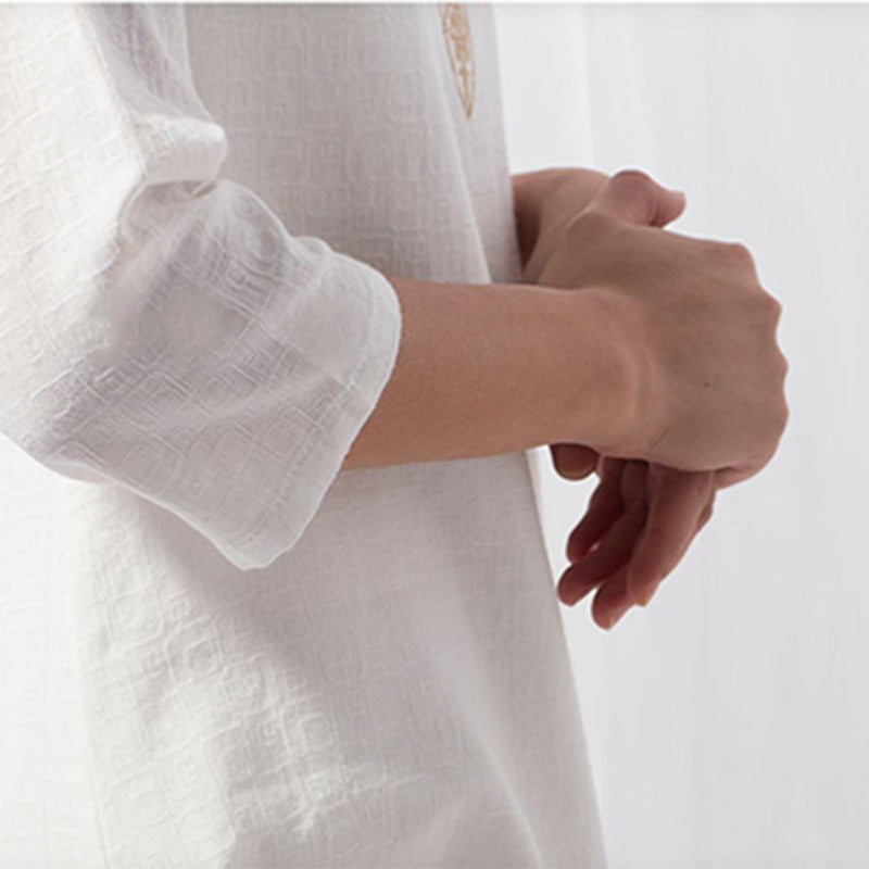 Nimara Ritual 2Pcs Tai Chi Meditation Yoga Cotton Clothing Top Pants Women's Set