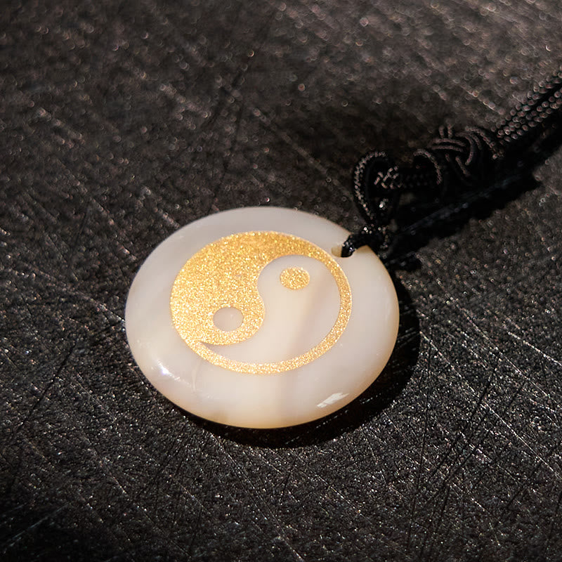 Nimara Ritual Various Crystal Amethyst Tiger Eye Green Aventurine Yin Yang Spiritual Necklace Pendant