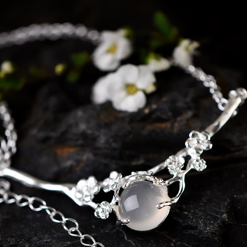 Absorb Negative Energy Plum Blossom Chalcedony Positive Bracelet