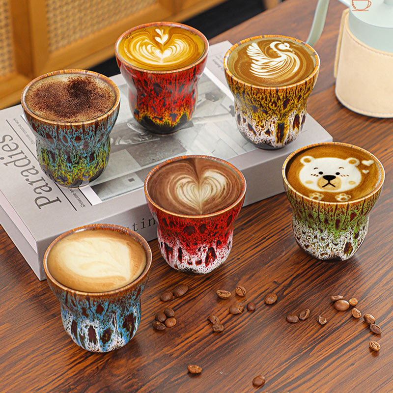 Nimara Ritual Vintage Kiln Change Design Ceramic Coffee Mug Tea Cup 150ml