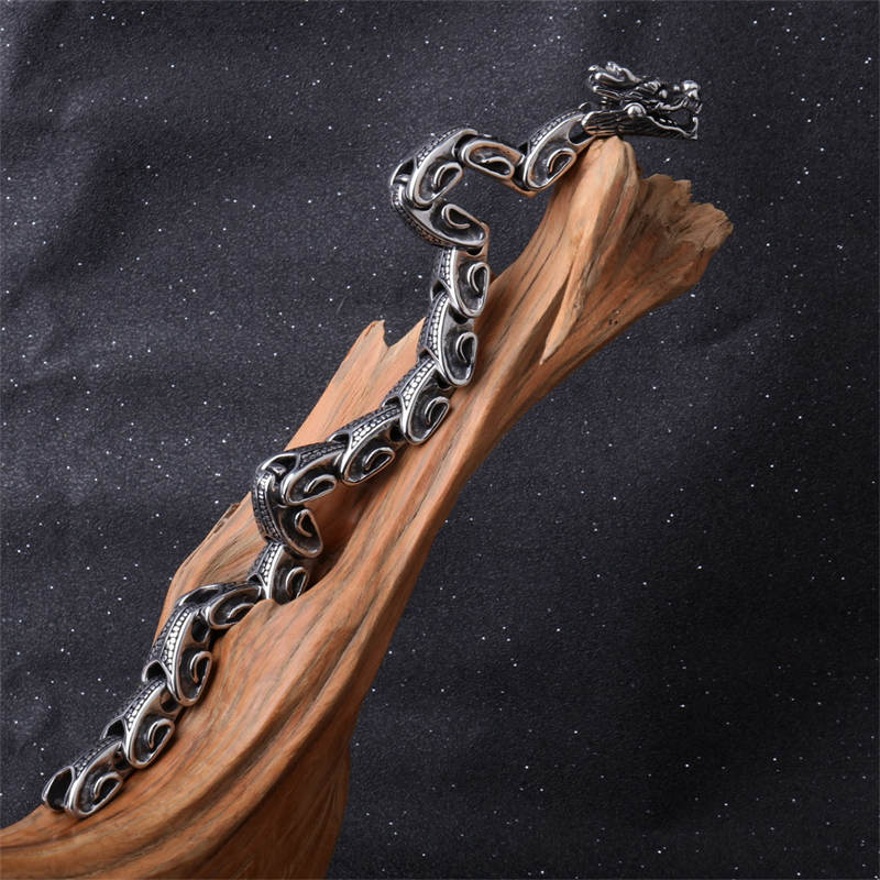 Nimara Ritual Dragon Titanium Steel Luck Bracelet Bangle