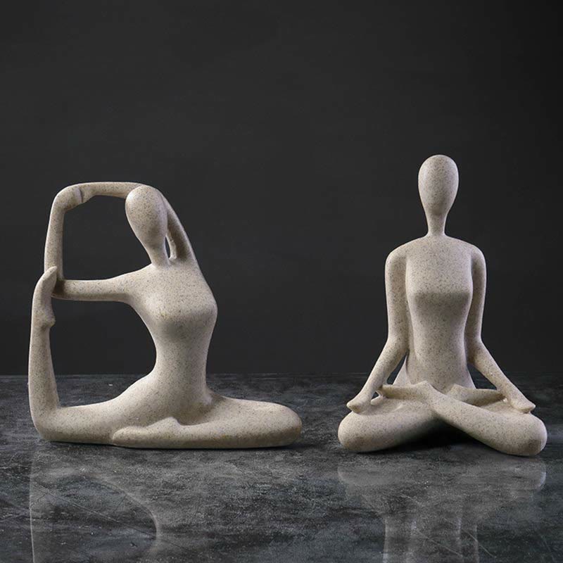 Nimara Ritual Abstract Yoga Meditating Exercise Resin Spiritual Figurine Sculpture Desk Decoration