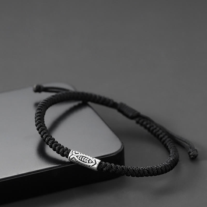 Nimara Ritual Tibet Koi Fish Wealth Black String Bracelet