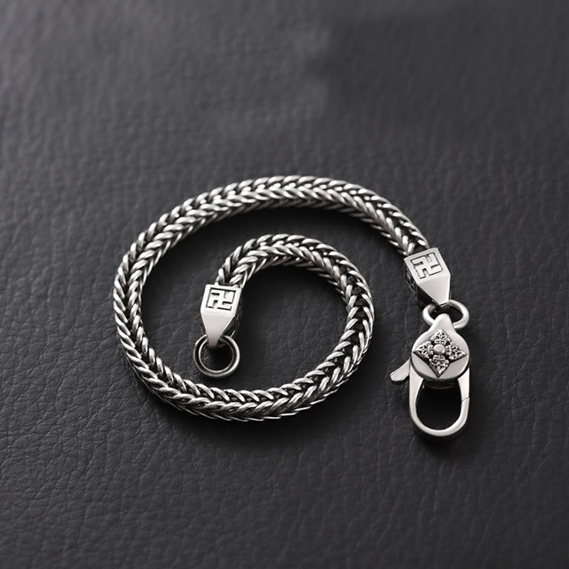 Nimara Ritual Tibetan Double Dorje Vajra Swastika Spiritual Power Chain Bracelet