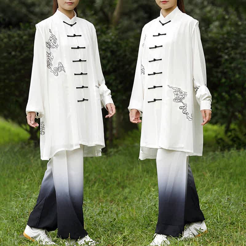 Nimara Ritual Auspicious Clouds Gradient Meditation Prayer Spiritual Zen Tai Chi Qigong Practice Women's Clothing Set