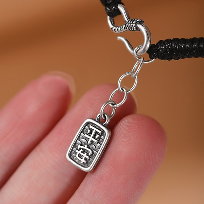 Nimara Ritual 999 Sterling Silver Fu Character Peace Buckle Copper Coin Auspicious Clouds Fortune Bracelet
