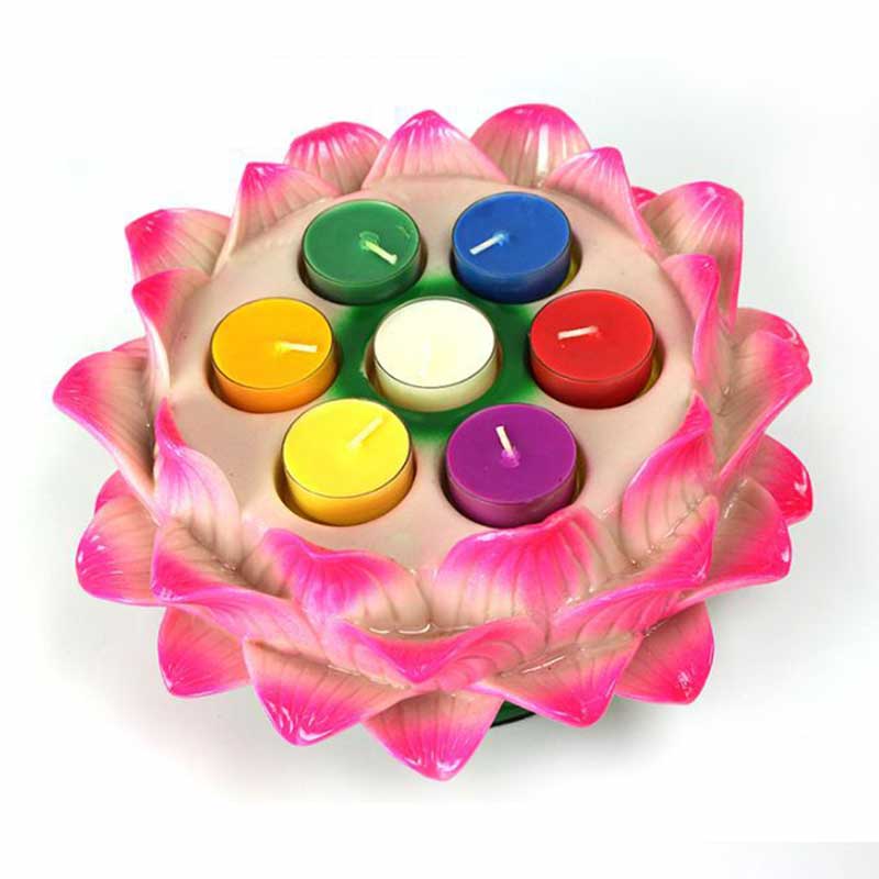 Nimara Ritual Meditation Prayer Altar Lotus Flower Candle Holder Buddhist Temple Rituals Use Items