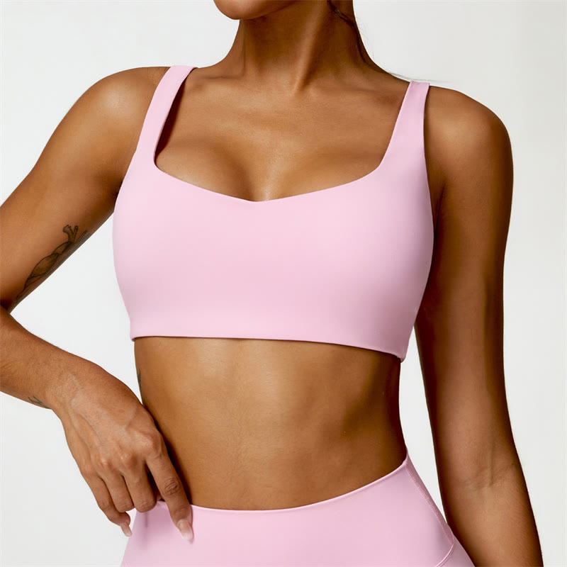 Nimara Ritual Gym Sports Yoga Backless Bra Crop Tank Top Shorts