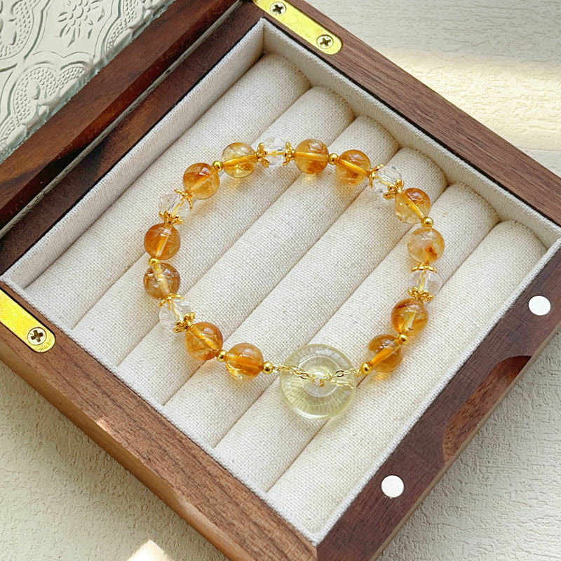Nimara Ritual Peace Buckle Citrine Crystal Prosperity Bracelet