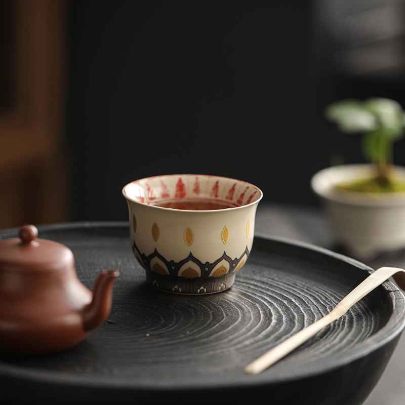 Nimara Ritual Dunhuang Color Thousand Buddhas Teacup Kung Fu Tea Cup 100ml