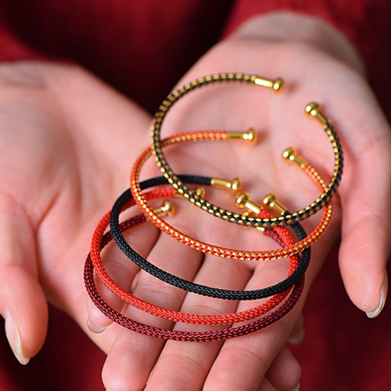 Nimara Ritual Simple Design Handmade Luck Braid String Cuff Bracelet
