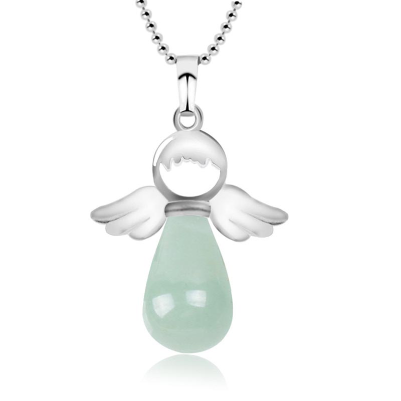 Nimara Ritual Little Angel Wings Natural Crystal Luck Necklace Pendant