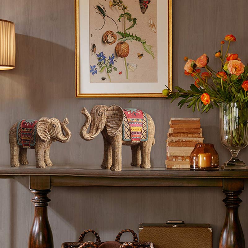 Nimara Ritual Elephant Resin Wisdom Wealth Home Decoration