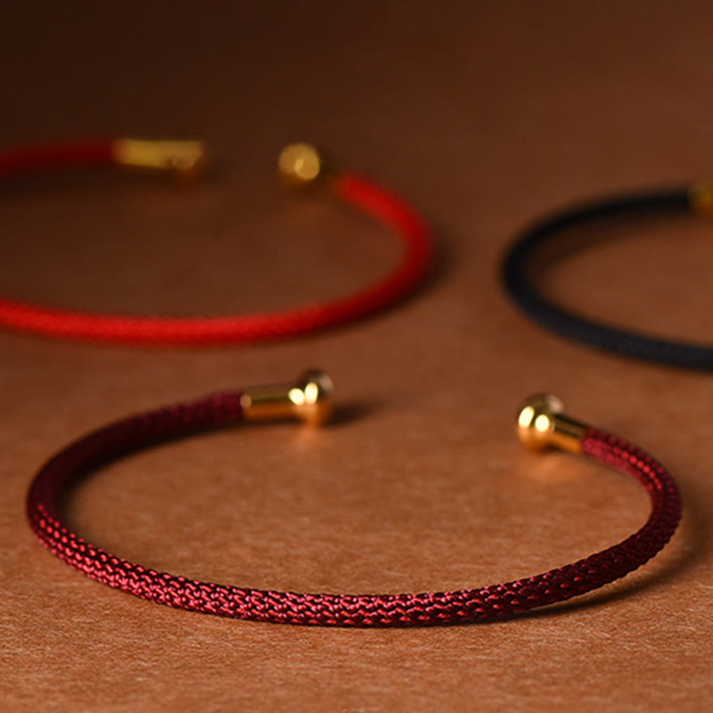 Nimara Ritual Simple Design Handmade Luck Braid String Cuff Bracelet