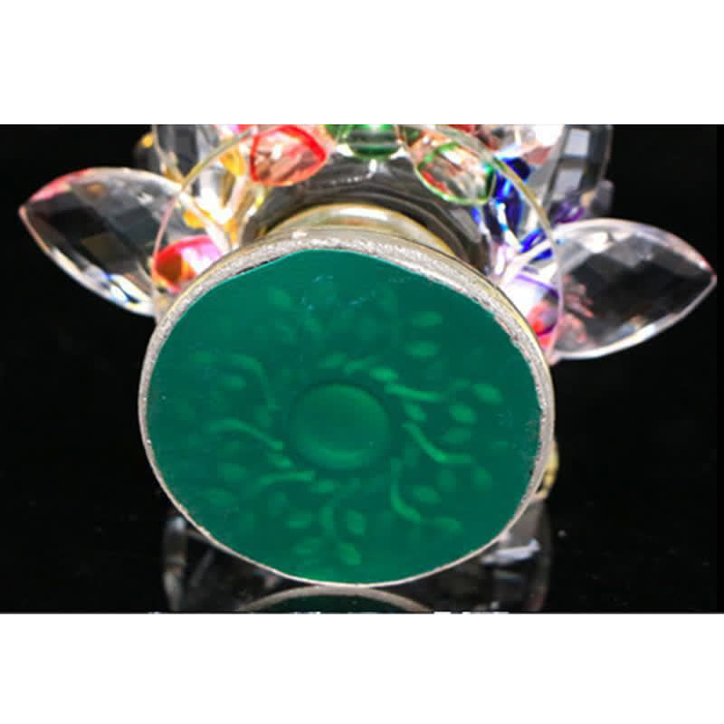Nimara Ritual Lotus Flower Crystal Candle Holder Home Office Offering Decoration