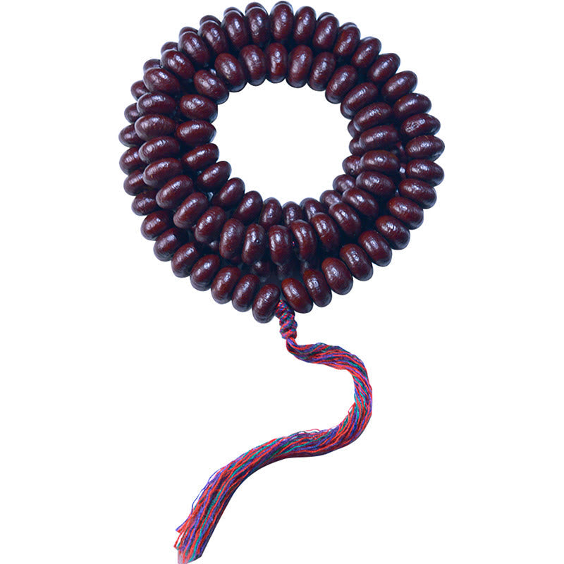 Nimara Ritual Natural Tibet 108 Mala Beads Purple Bodhi Seed Wealth Bracelet