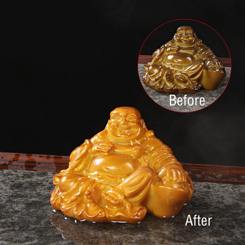 Nimara Ritual Color Changing Laughing Buddha Resin Tea Pet Wealth Home Figurine Decoration