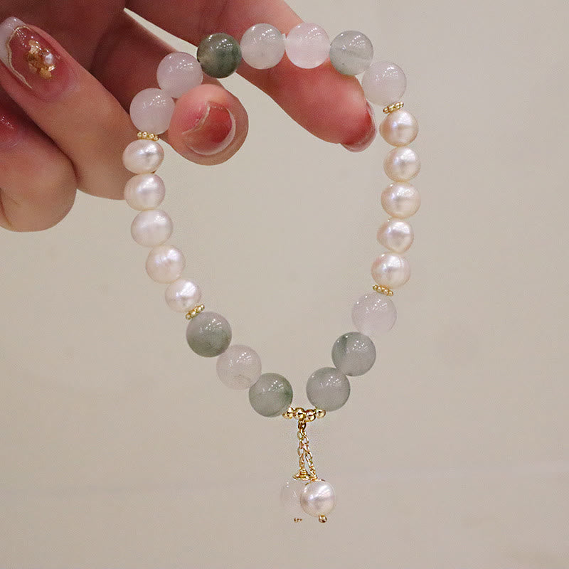 Nimara Ritual Natural Pearl Jade Healing Sincerity Bracelet