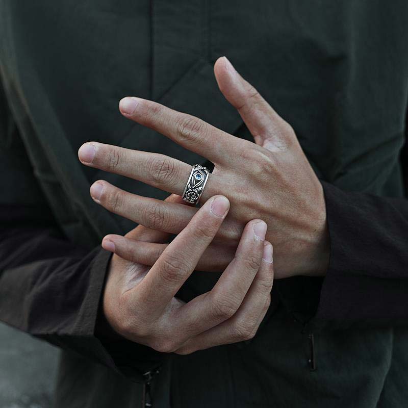 Nimara Ritual Eye Of Horus Crystal Protection Adjustable Ring