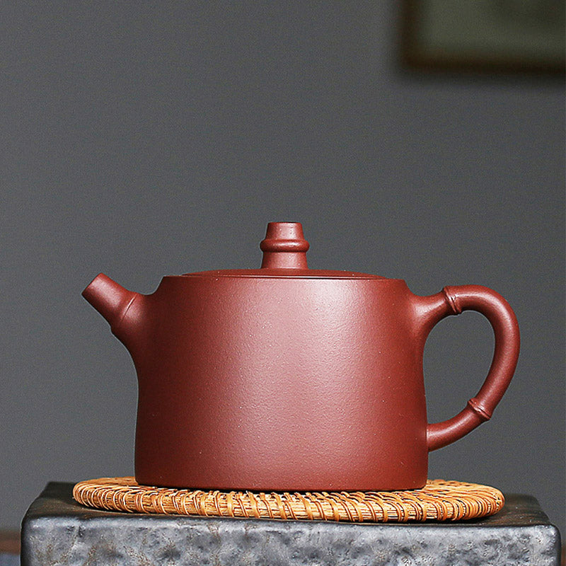 Nimara Ritual Handmade Vintage Bamboo Purple Clay Kung Fu Teapot