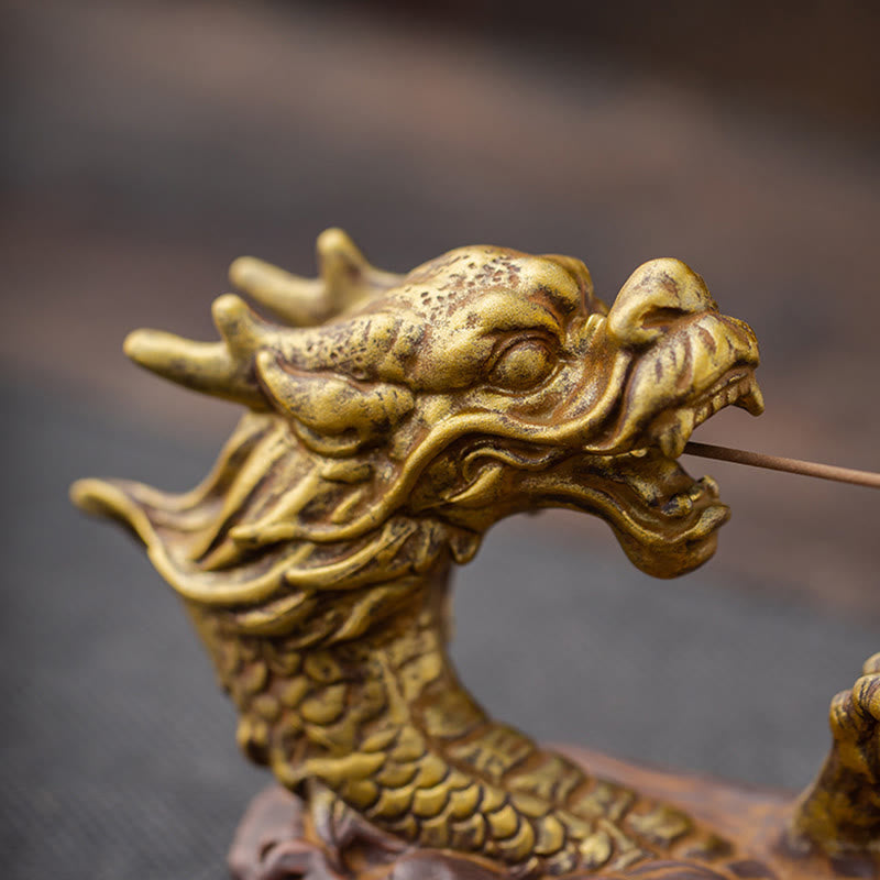 Nimara Ritual Dragon Protection Ceramic Stick Incense Burner Decoration