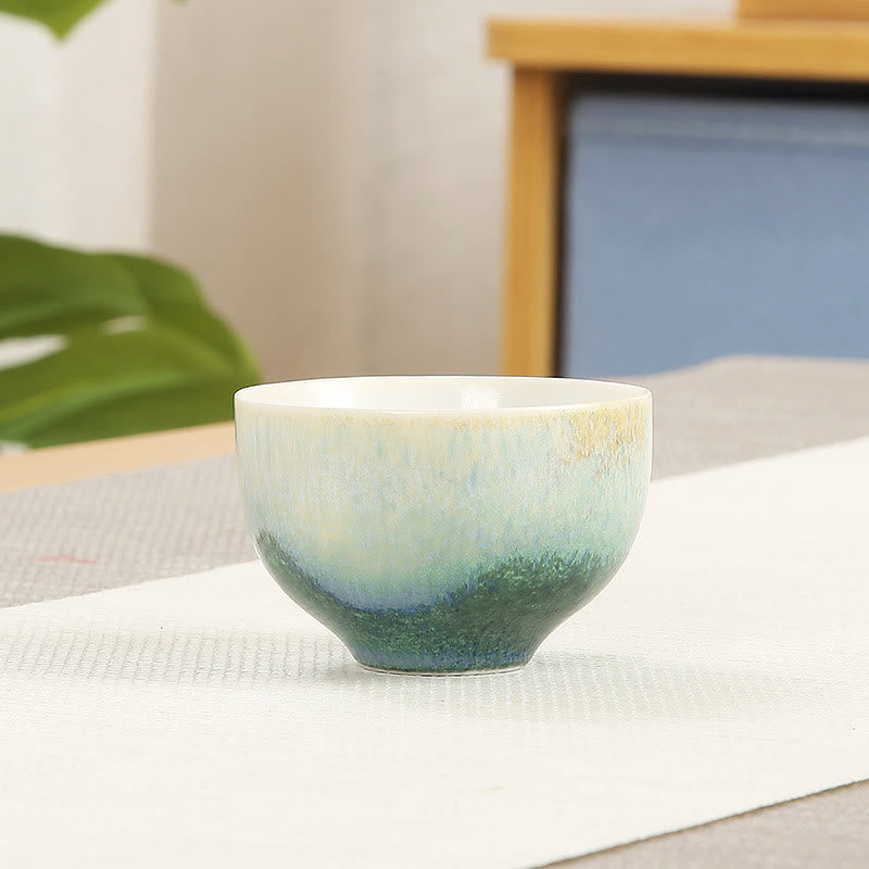 Nimara Ritual Creative Green Ceramic Teacup Kung Fu Tea Cups