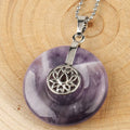 Nimara Ritual Various Crystal Amethyst Pink Crystal Lotus Healing Necklace Pendant