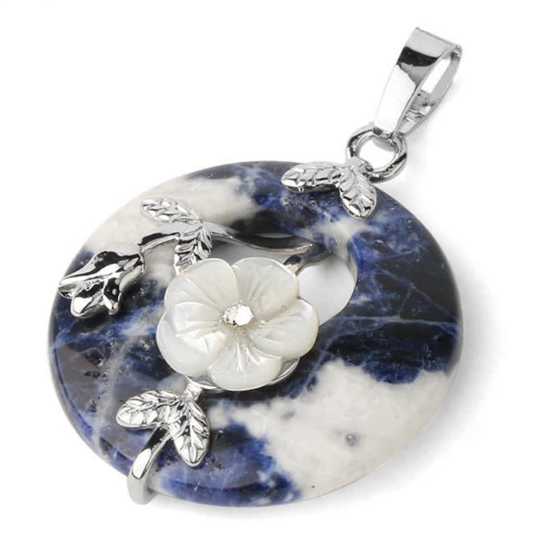 Nimara Ritual Various Crystal Amethyst Green Aventurine Flower Healing Necklace Pendant