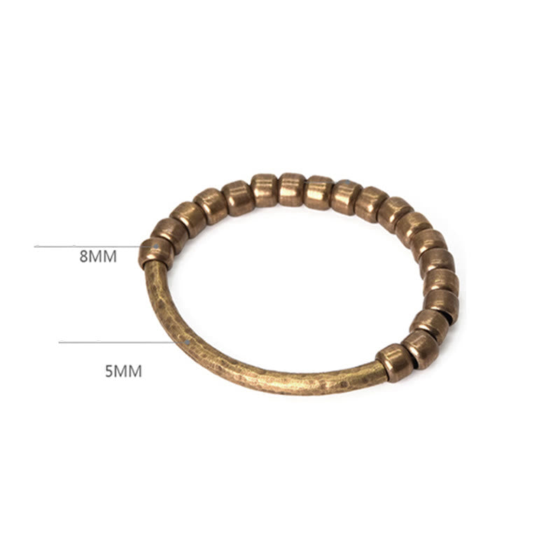 Nimara Ritual Simple Design Copper Brass Bead Luck Wealth Bracelet