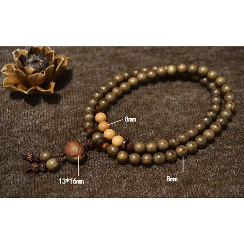 Nimara Ritual Tibetan Sandalwood Protection Charm Mala Bracelet