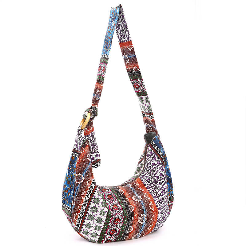 Nimara Ritual Cotton Stripes Print Crossbody Bag Shoulder Bag