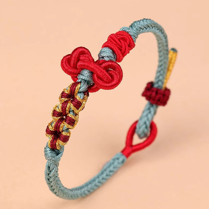 Nimara Ritual Handmade Wenchang Knot Luck Strength Braided Rope Bracelet