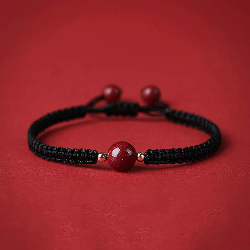 Nimara Ritual Lucky Cinnabar Bead Blessing Red String Bracelet