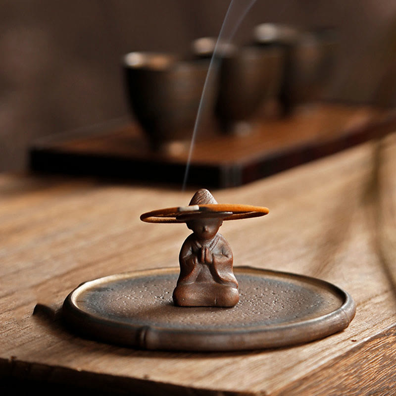 Nimara Ritual Small Person Meditation Ceramic Spiritual Healing Incense Burner