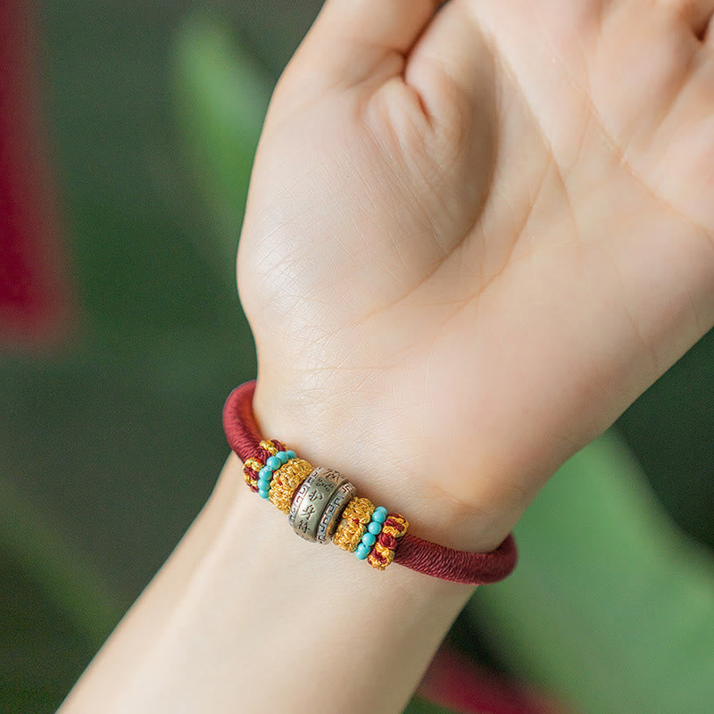 Nimara Ritual Handmade Tibetan Amulet King Kong Knot Luck Protection Braided Bracelet