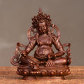 Nimara Ritual Yellow Jambhala Bodhisattva Figurine Compassion Copper Statue Home Office Decoration