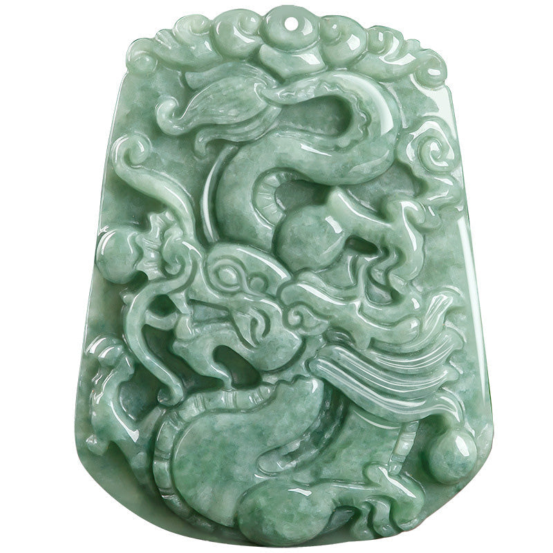 Nimara Ritual Chinese Zodiac Dragon Jade Strength Necklace String Pendant