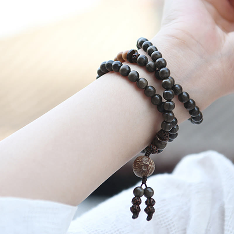 Nimara Ritual Tibetan Sandalwood Protection Charm Mala Bracelet