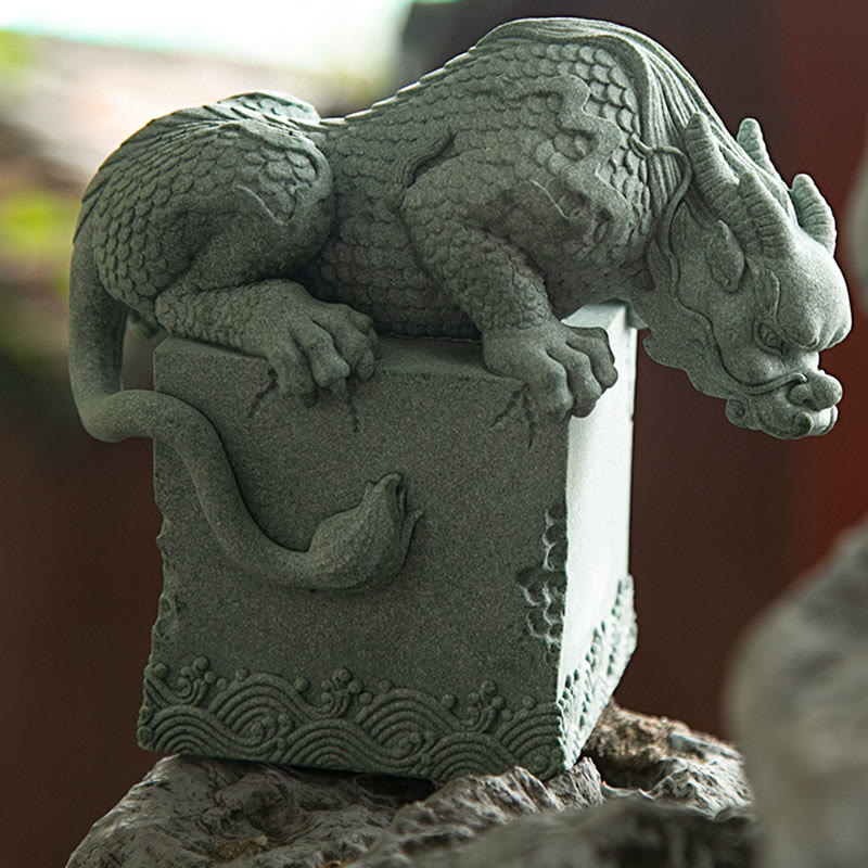 Nimara Ritual Feng Shui Standing Sitting Dragon Success Luck Home Decoration