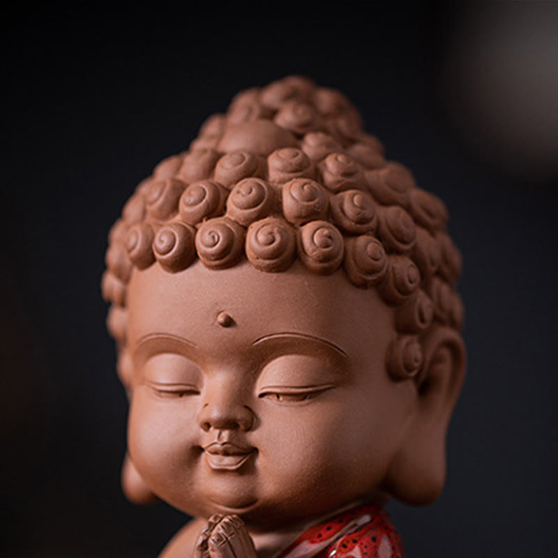 Nimara Ritual Mini Gautama Buddha Sakyamuni Kwan Yin Avalokitesvara Ksitigarbha Serenity Ceramic Desk Decoration