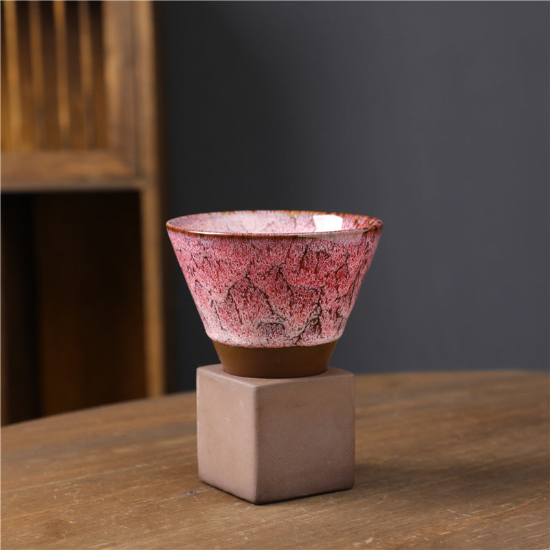 Nimara Ritual Retro Kiln Change Ceramic Coffee Mug Tea Latte Espresso Coffee Cup With Base 200ml