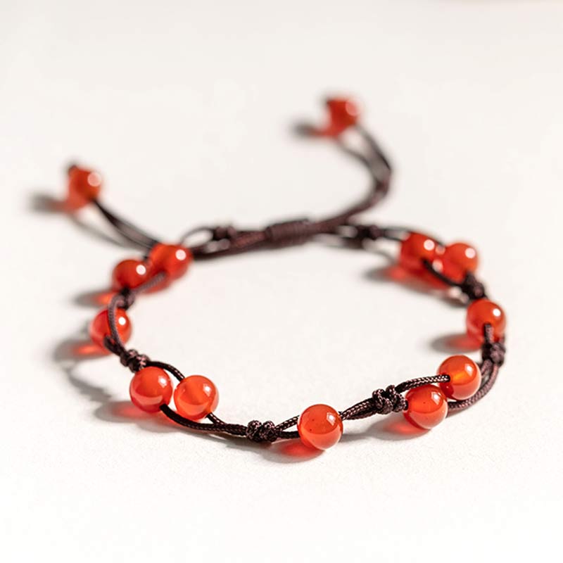 Nimara Ritual Red Agate Moss Agate Cinnabar Calm Bracelet