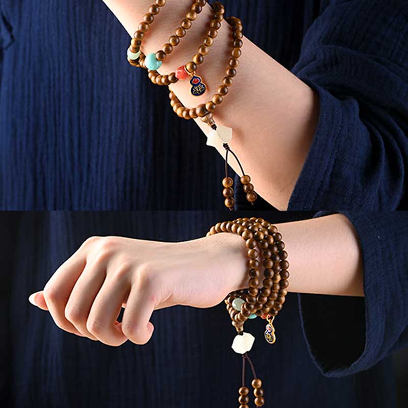 Nimara Ritual Tibetan Rosewood Protection Calm Bracelet Mala