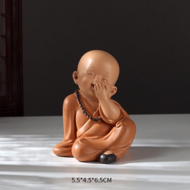 Nimara Ritual Small Mini Meditation Praying Monk Serenity Resin Home Decoration