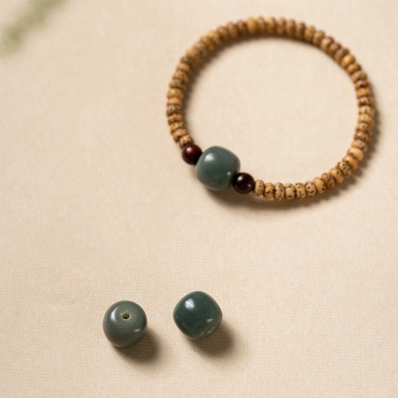 Nimara Ritual Bodhi Seed Small Leaf Red Sandalwood Wisdom Bracelet