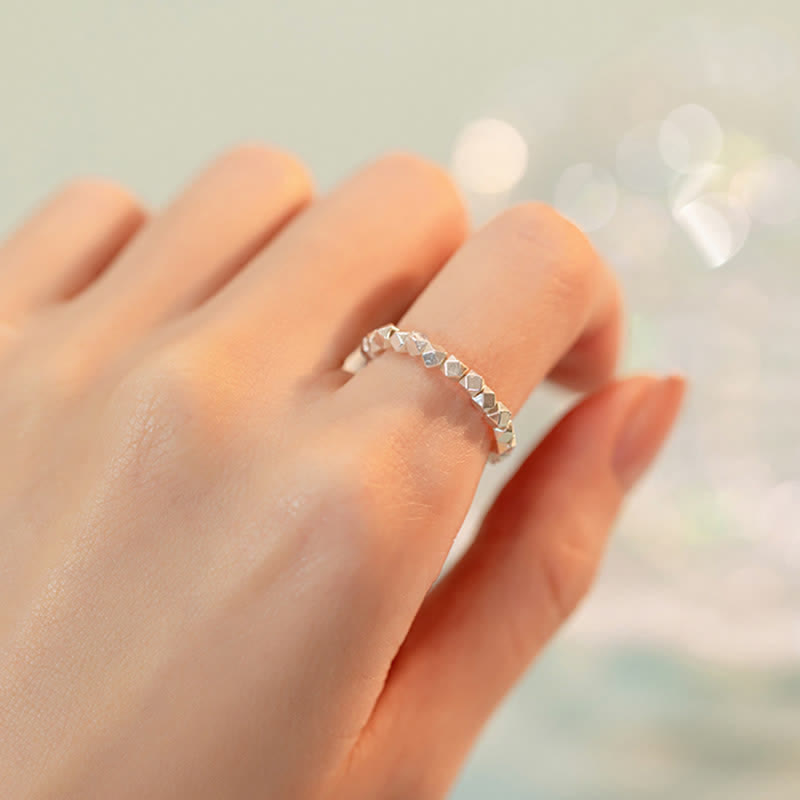 Nimara Ritual 925 Sterling Silver Beaded Blessing Ring