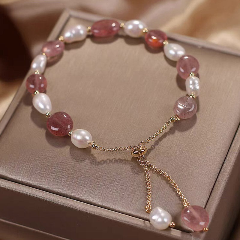 Nimara Ritual Natural Blue Aventurine Crystal Pearl Bead Healing Bracelet