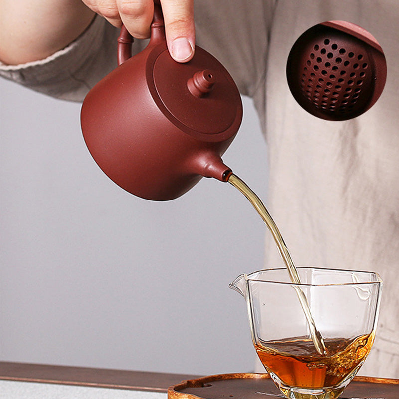 Nimara Ritual Handmade Vintage Bamboo Purple Clay Kung Fu Teapot
