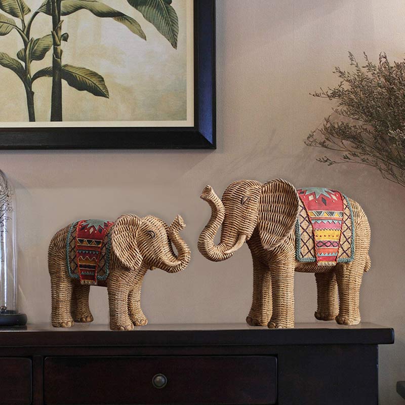 Nimara Ritual Elephant Resin Wisdom Wealth Home Decoration