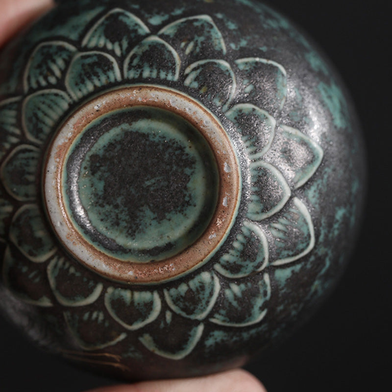 Nimara Ritual Auspicious Crane Ceramic Teacup Kung Fu Tea Cup Bowl